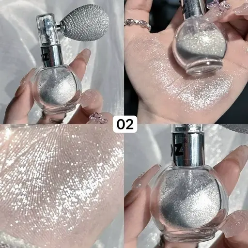 هایلایتر و شیمر پودری پمپی