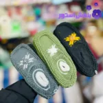 پاپوش بافتنی زنانه کف چرمی (12عددی)